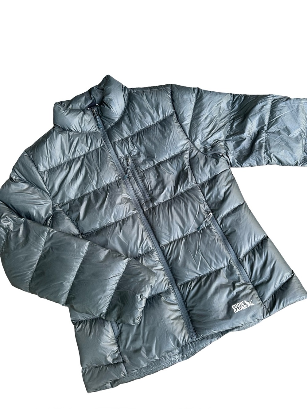 Eddie Bauer Dark Sage Green Down 650 Packable Puffer Jacket Women’s M